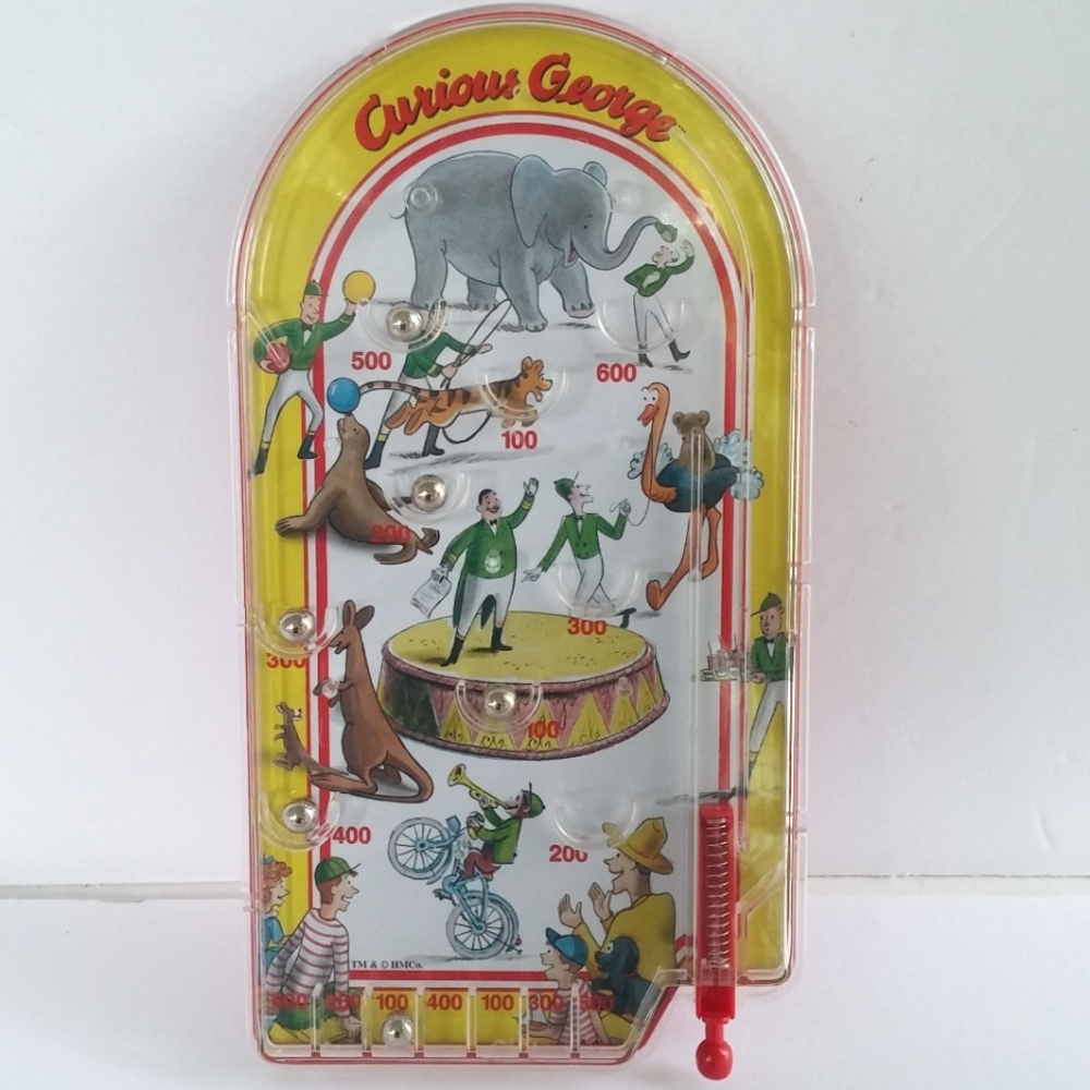Toy Curious George Vintage Pinball Schylling Handheld
